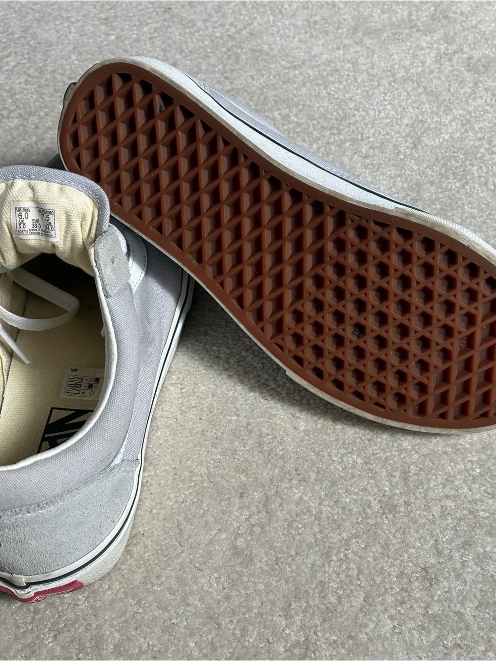 Vans Women's Low-Top Sneakers - Light Gray & White - Picture 3 of 4
